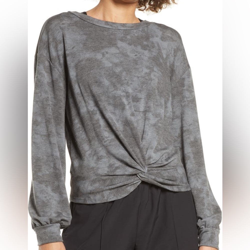 Zella Tie Dye Twist Front Pullover